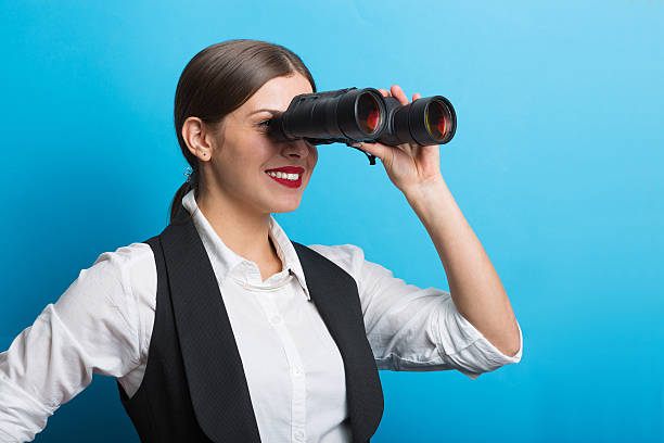 istock Business woman with a binoculars 508581266