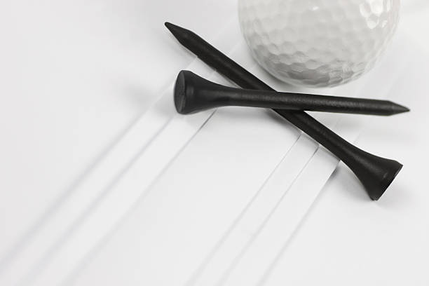 Black tie golf event Golf ball with black tees on white pleats golf online bookies site stock pictures, royalty-free photos & images