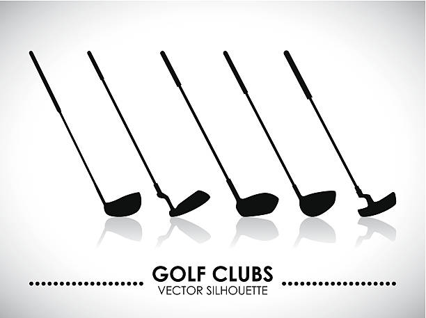 ilustrações, clipart, desenhos animados e ícones de design de golfe - iron