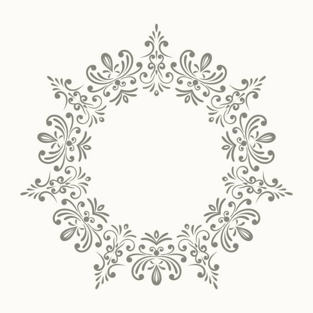 ilustraciones, imágenes clip art, dibujos animados e iconos de stock de retro marco flores elegante de lujo. - baroque style rococo style single line frame