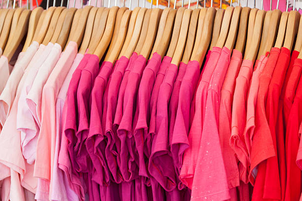 pink t-shirts stock photo