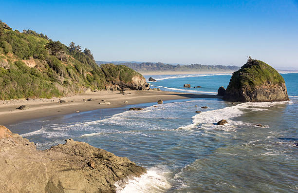 costa norte de california - humboldt county california coastline island fotografías e imágenes de stock