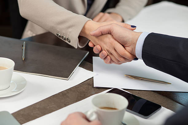 istock Cheerful colleagues are ready to sign a contract 508587534