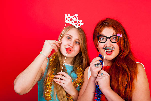 istock Young nice girls have fun 508587978