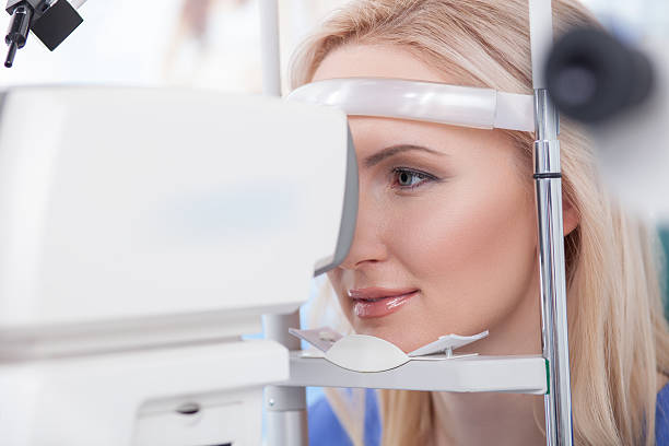 istock Ophtalmology diopters calibration in oculist lab 508588888