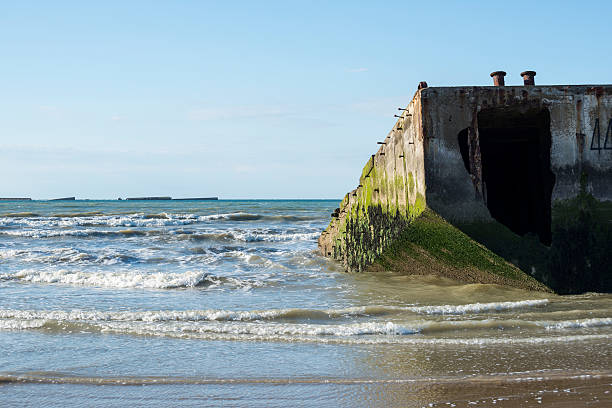 istock WWII harbor remains in Arromanches, France 508589324