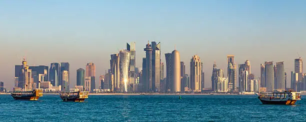 Photo of Doha Corniche in the early morning