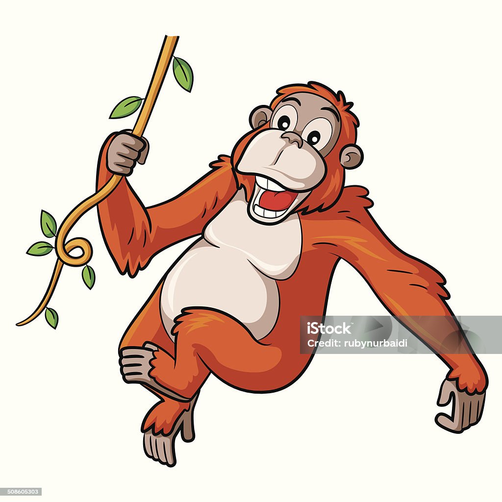 Orangutan Cartoon Stock Illustration - Download Image Now - Orangutan,  Cartoon, Illustration - iStock