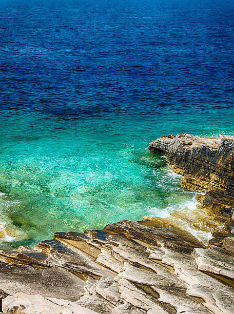 Clear blue sea and rocks