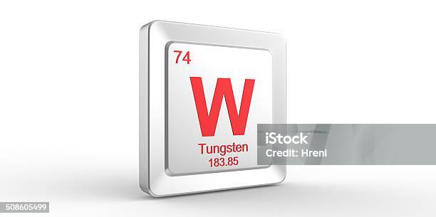 W Symbol 74 Material For Tungsten Chemical Element Stock Photo - Download Image Now - 70-79 Years, Active Seniors, Atom