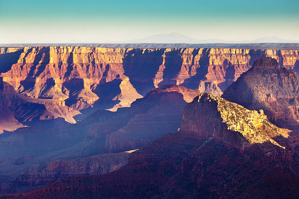 The Grand Canyon North Rim Scenic Landscape4 Subject: The sunset view at Cape Royal of the North Rim of the Grand Canyon. cape royal stock pictures, royalty-free photos & images