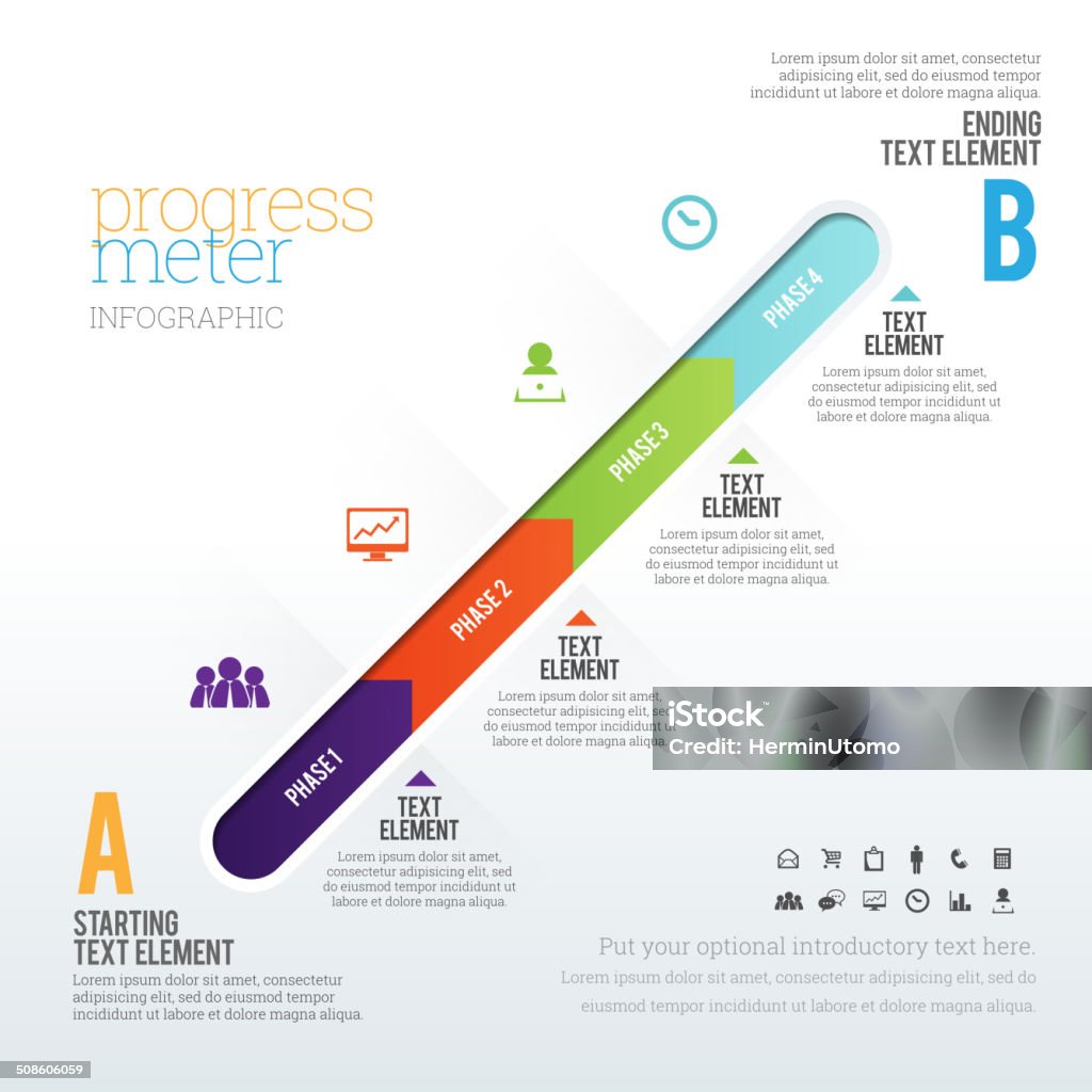Progress Meter Editable Progress Meter Infographic Stock Illustration - Download Image Now ...