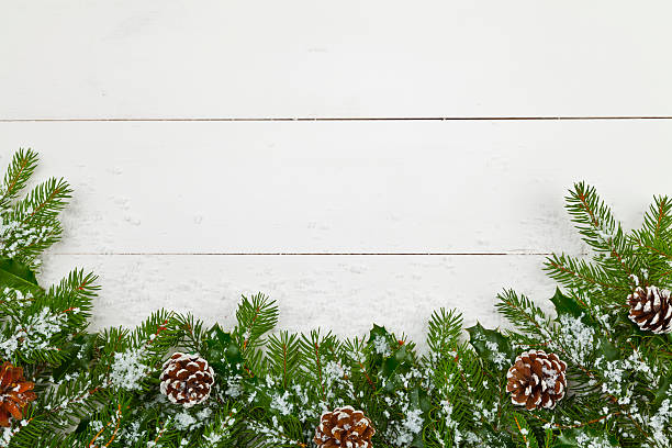istock Christmas decoration on the wooden white background 508606833