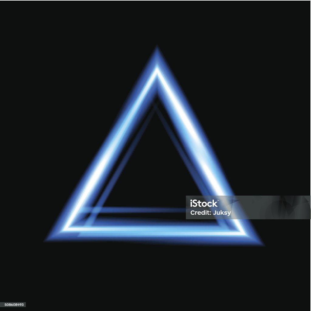 Stylish wood background Blue neon triangle background. Triangle Border with Light Effects. Vector illustration for your business presentations. Abstract stock vector