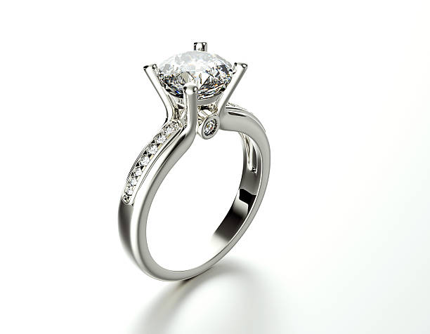 istock Golden Engagement Ring with  Jewelry gemstone 508608783