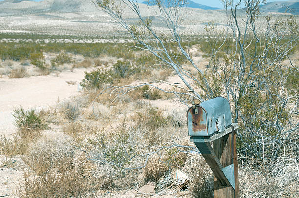 istock Mailbox on dirt road in California desert 508610581
