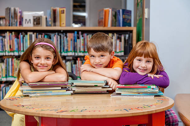 Happy Kids at the Library