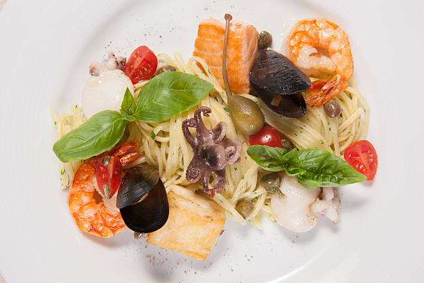 istock Pasta with sea food 508611851