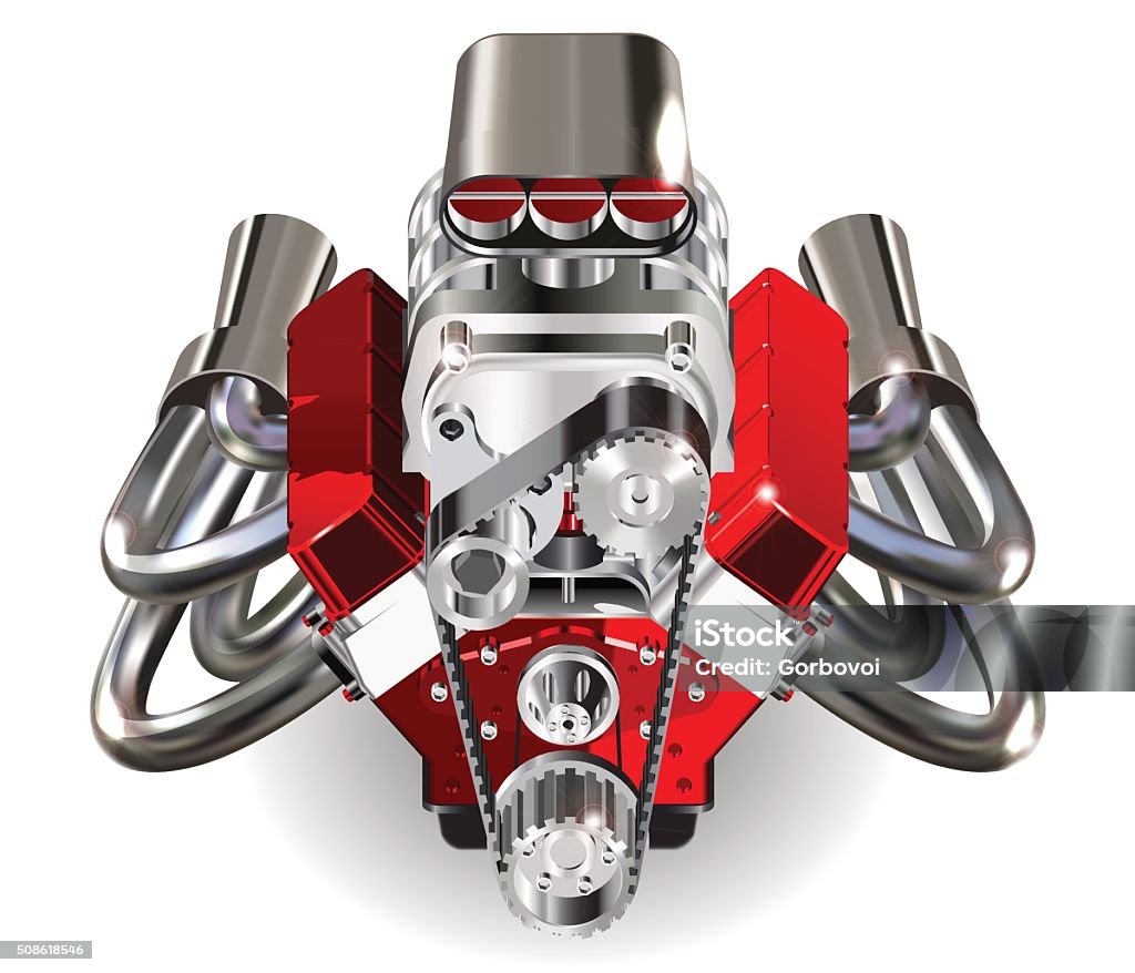 Hot Rod Engine Graphics Hot Rod Engine Stock Illustration - Download Image Now - Engine, Drag ...