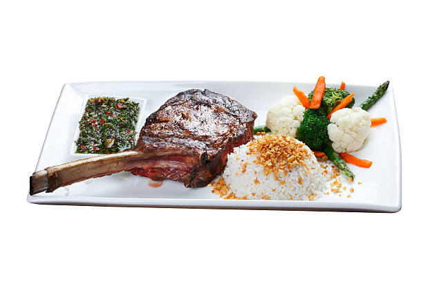istock Prime rib with fries and salad 508621414