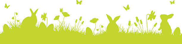 easter vector background easter vector background easter silhouettes stock illustrations