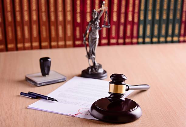 istock The gavel and judgement in court library 508624102