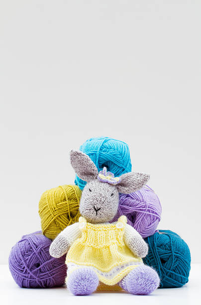 istock Knitted Cuddly Toy And Wool 508624396