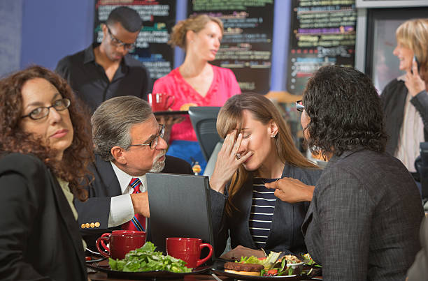 istock Disappointed Coworkers in Cafeteria 508626342