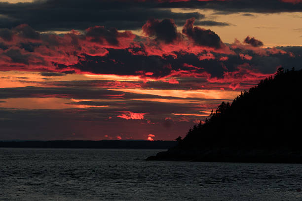 istock Moody sunset over water 508627392