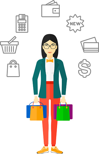 Happy Customer With Bags Stock Illustration - Download Image Now - Cartoon, Currency, Design - iStock Happy Customer With Bags Stock Illustration - Download Image Now - Cartoon, Currency, Design - iStock