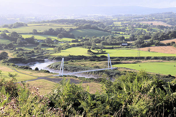 ponte sobre o rio usk - river usk imagens e fotografias de stock