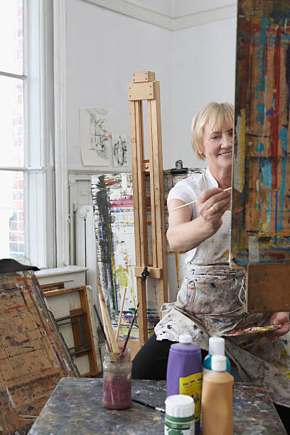 istock Mature Artist Painting In Art Studio 508628077