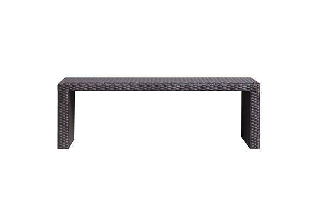 istock The modern style wood bench isolated on white background 508628670