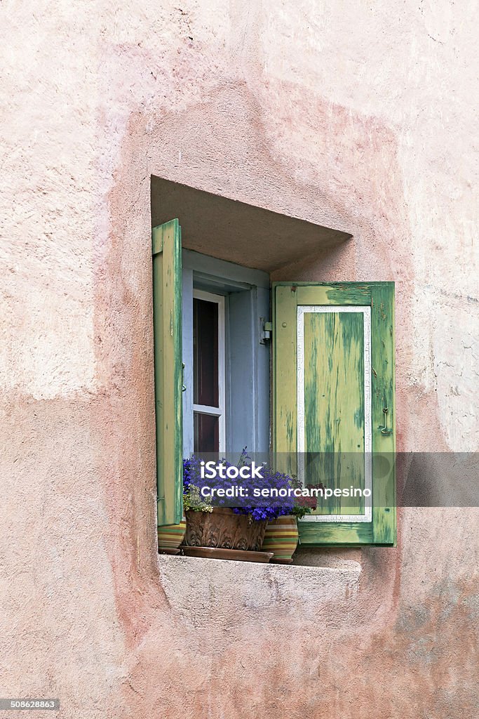 Fenster - Lizenzfrei Guarda - Schweiz Stock-Foto