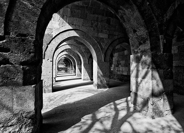 istock Black and White Stone Arches in Turkey 508628934