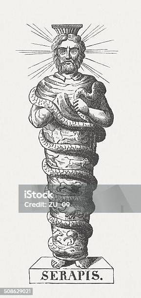 Serapis Graecoegyptian God Published In 1878 Stock Illustration - Download Image Now