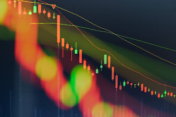 istock Stock market chart, Stock market data on LED display concept 508632062