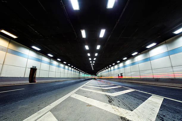 istock Abstract car in the tunnel trajectory 508632353