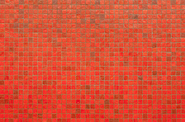 istock Red mosaic wall texture and background seamless 508633062