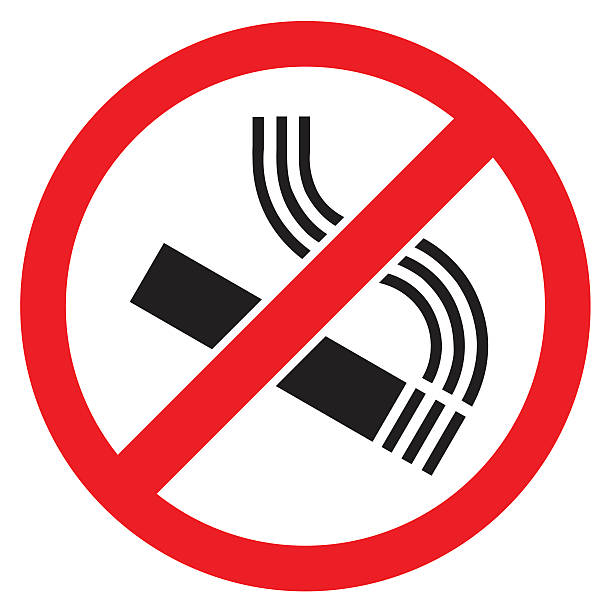 No smoking sign vector art illustration