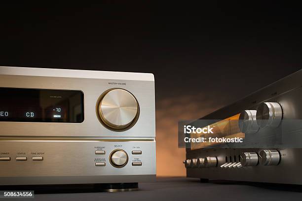 Hifi Receivers In Studio Stock Photo - Download Image Now - Stereo, Amplifier, Audio Equipment