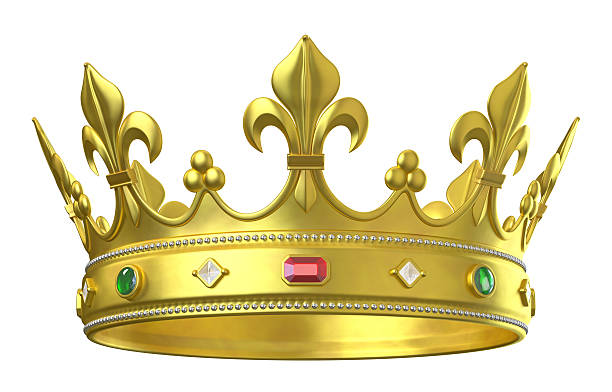 istock Gold crown with jewels 508636008