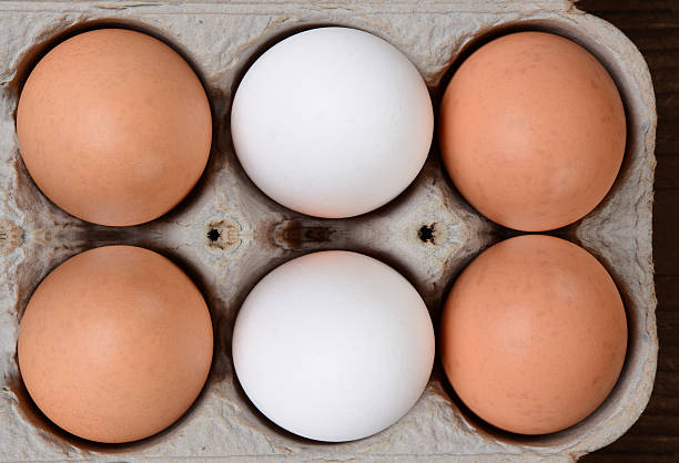 istock Brown and White Eggs in 6 Pack Carton 508646877