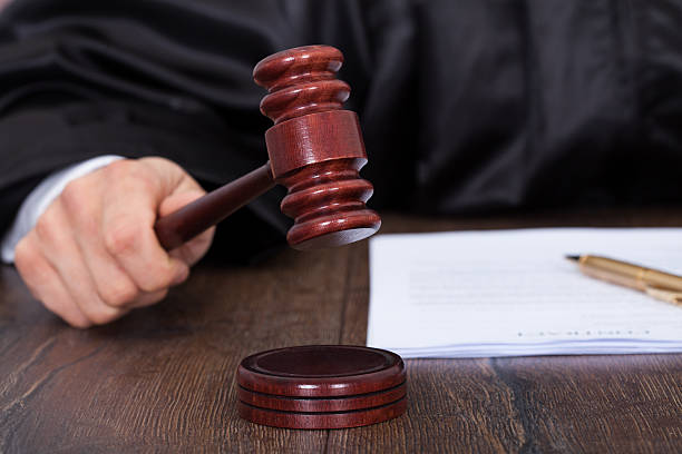 istock Judge Giving Verdict By Hitting Mallet 508648973