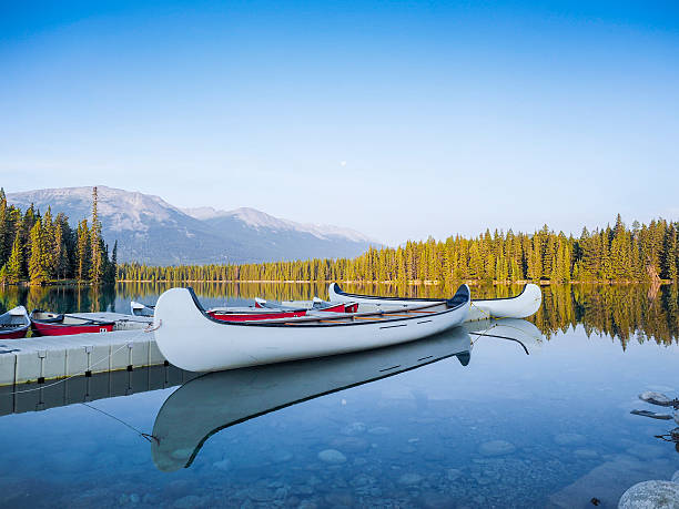 istock Canoes at Mountain Lake-Tranquil Scene 508649599
