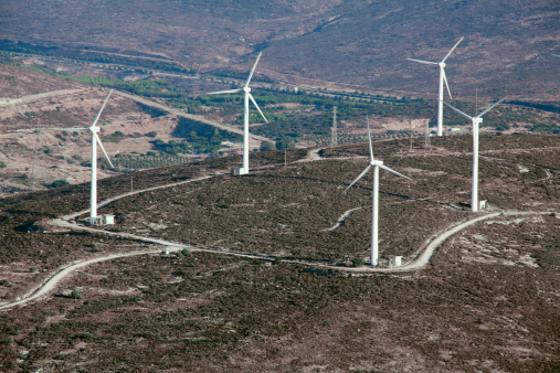 aerial view of wind tribunes