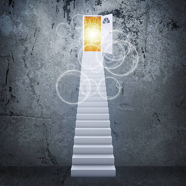istock Stairs and magic doors 508650743