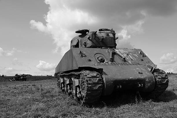 istock Rusty old WW II and Cold War Sherman tank 508651123