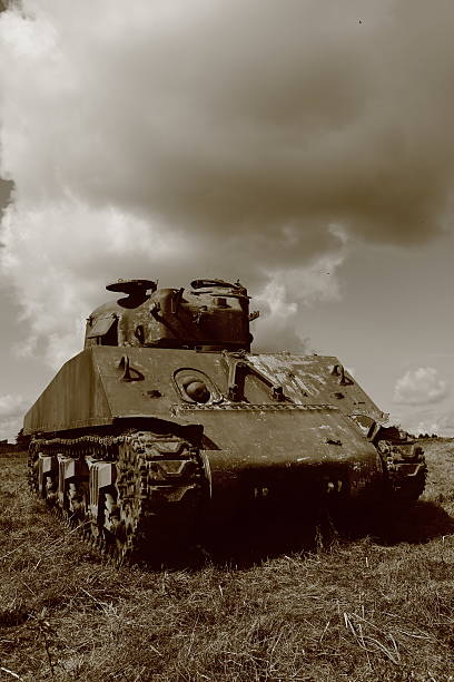 istock Rusty old WW II and Cold War Sherman tank 508651153