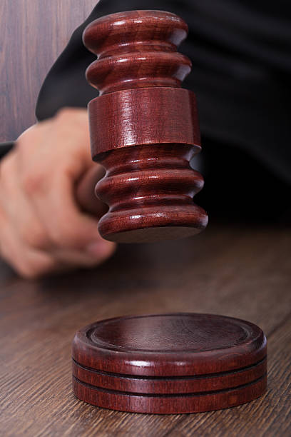 istock Judge Giving Verdict By Hitting Mallet 508651969